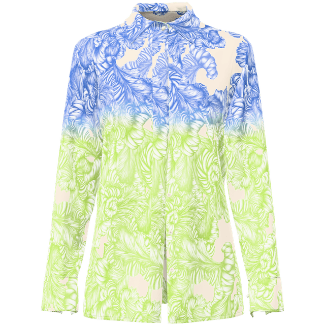 Furore azure silk shirt