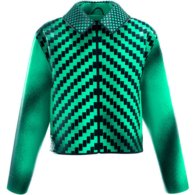 Airbrushed Jacket Green