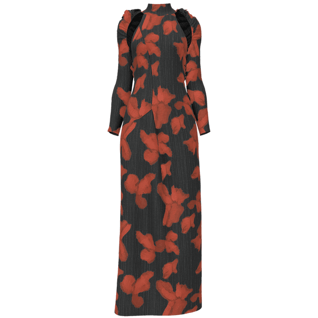 Camelia Tencel Rib Jersey Dress (rust)